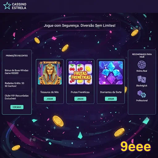 Jogador entrando em cassino ao vivo da 9eee